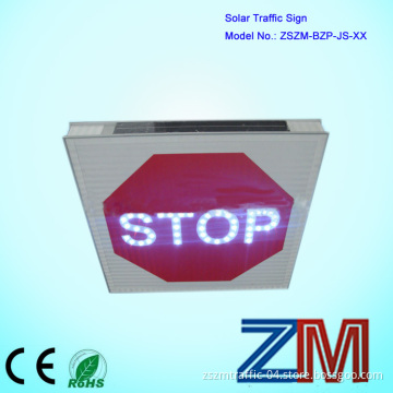 CE Approved Aluminum LED Solar Stop Traffic Sign/ Stop Road Sign